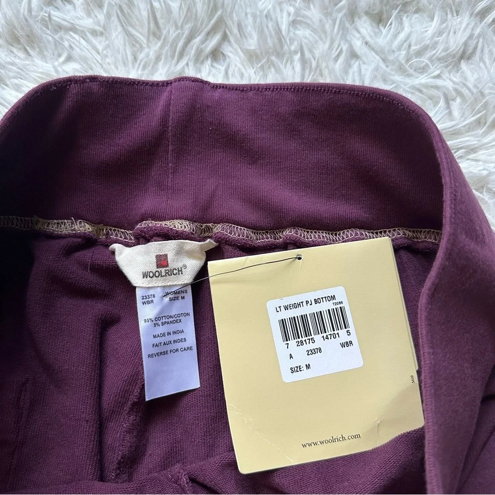 Woolrich Lightweight Pajama Bottom Plum New With Tags Size M - Picture 4 of 11
